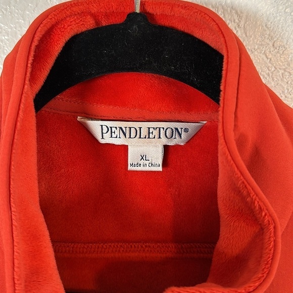 Pendleton Deep Orange Performance Vest Fuzzy Interior Size XL - Picture 3 of 7